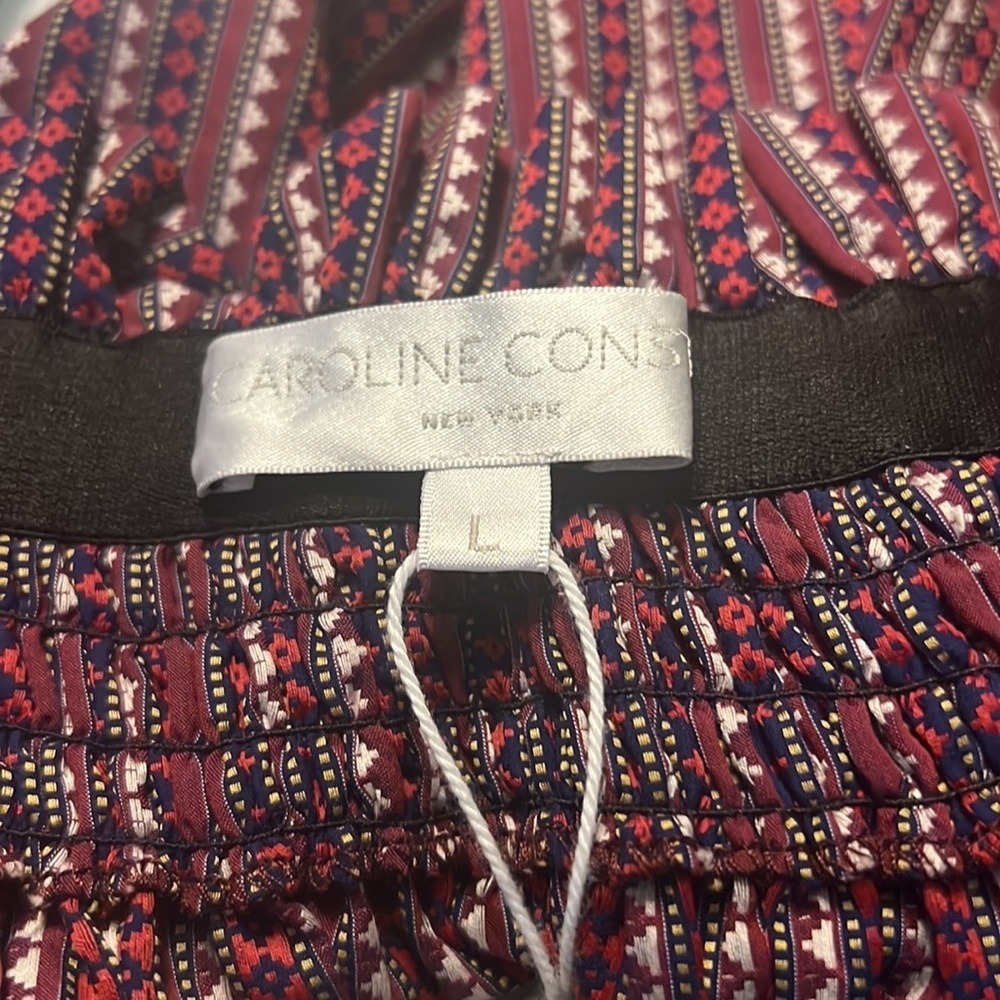 CAROLINE CONSTAS Striped Off-the-Shoulder Blouse Size Large -- NWT - Picture 5 of 9